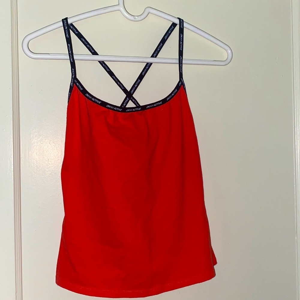 NWOT DKNY active red top size: M/L